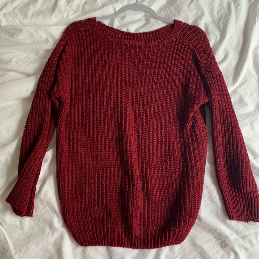 Burgundy sweater
